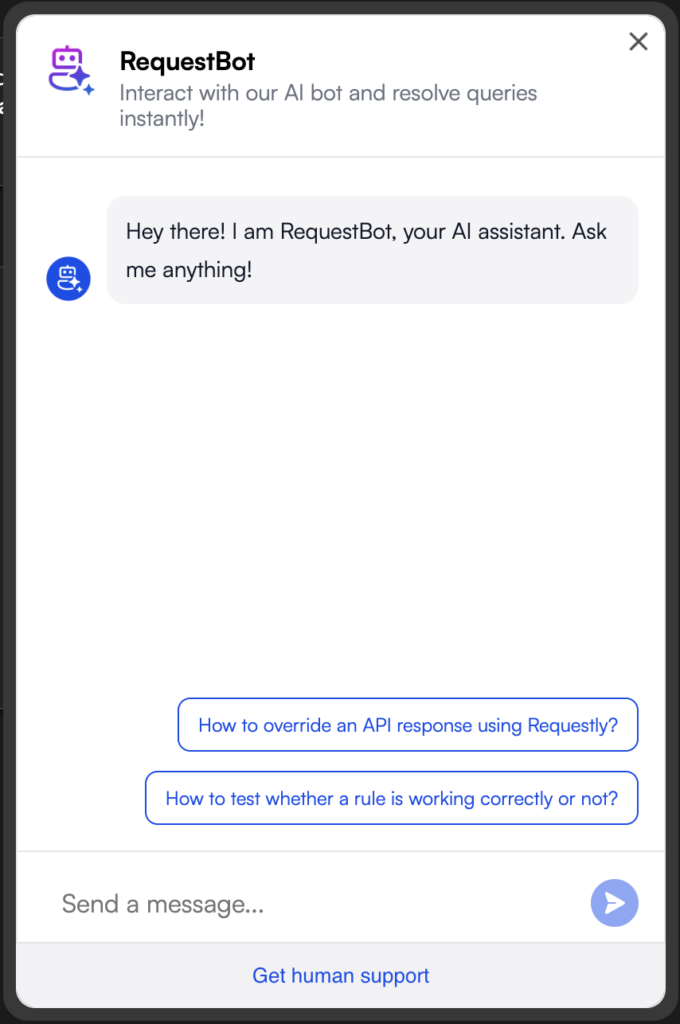 Start Chat with RequestBot